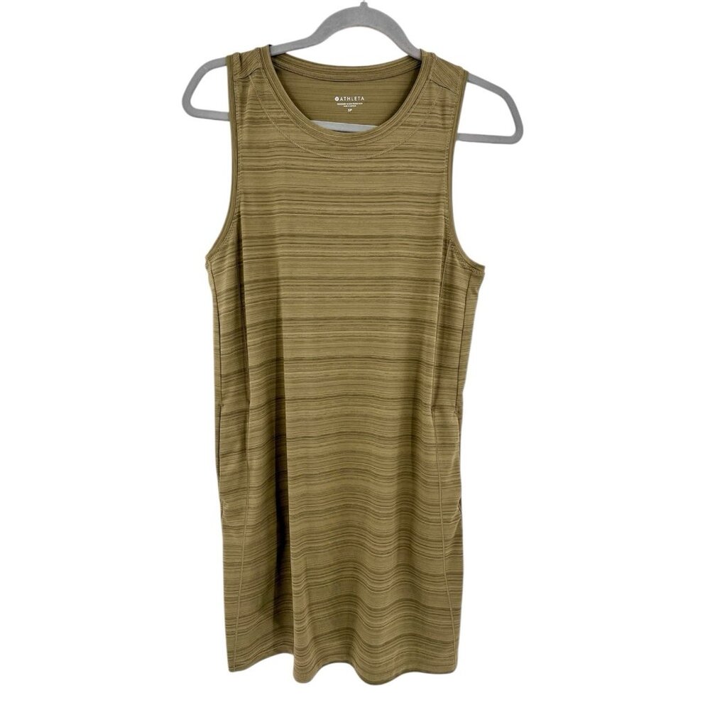 ATHLETA Women's Shadow Olive Pacifica Illume Sleeveless Lightweight Dress Small